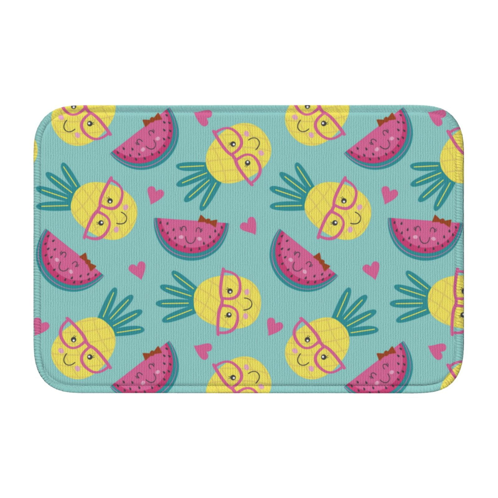 Area Rug Door Mat Indoor Outside Entrance, Cute Pineapple Sweet ...