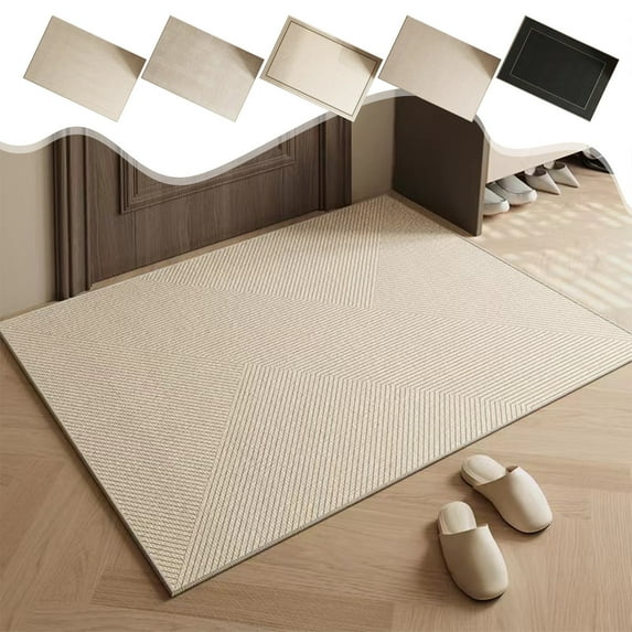 Area Rug Floor Mat Beige Striped Carpet 23.62x15.75 in Comfortable Living Room Carpet Refreshing Bedroom Carpet Home Balcony Carpet Rugs for Living Room