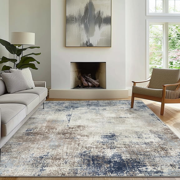 Area Rug For Living Room Machine Washable Area Rug Soft Large Modern Abstract Dining Room Rug Non Slip Carpet With Gripper