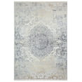 thumbnail image 1 of Cream Traditional Henna Pattern - 5 x 7 Size - Plush - Machine Washable Area Rug, 1 of 5