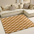 thumbnail image 1 of Area Rug Indoor 63"x48" Non-Slip Wear Resistant Floor Mats Soft Large Carpets for Living Room, Bedroom, Home Decor Washable Rug Brown Checkered, 1 of 7