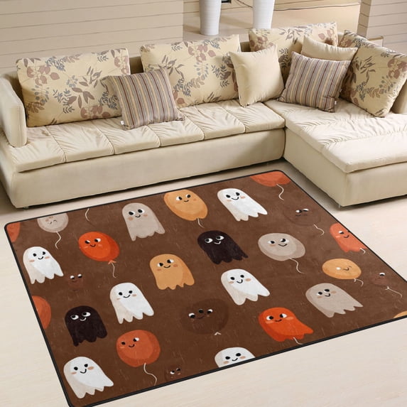 Area Rug Indoor 63"x48"in Non-Slip Wear Resistant Floor Mats Soft Large Carpets for Living Room Bedroom Home Decor Cartoon-style Halloween