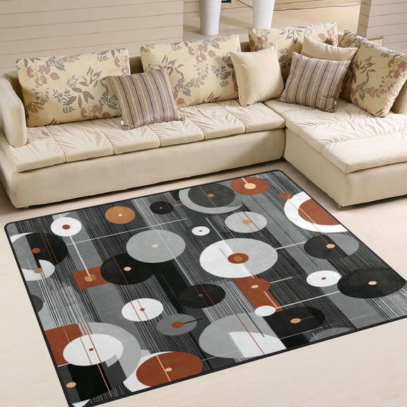 Area Rug Indoor 63"x48"in Non-Slip Wear Resistant Floor Mats Soft Large Carpets for Living Room Bedroom Home Decor Cd Pattern
