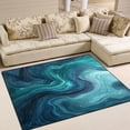 thumbnail image 1 of Area Rug Indoor 63"x48"in Non-Slip Wear Resistant Floor Mats Soft Large Carpets for Living Room Bedroom Home Decor Dark Blue Ocean Waves, 1 of 7