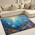 thumbnail image 1 of Area Rug Indoor 63"x48"in Non-Slip Wear Resistant Floor Mats Soft Large Carpets for Living Room Bedroom Home Decor Tropical Marine Life, 1 of 7
