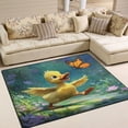 thumbnail image 1 of Area Rug Indoor 63"x48"in Non-Slip Wear Resistant Floor Mats Soft Large Carpets for Living Room Bedroom Home Decor Yellow Duck and Butterfly, 1 of 7