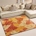 thumbnail image 1 of Area Rug Indoor 80"x58"in Non-Slip Wear Resistant Floor Mats Soft Large Carpets for Living Room Bedroom Home Decor Golden Leaves, 1 of 7