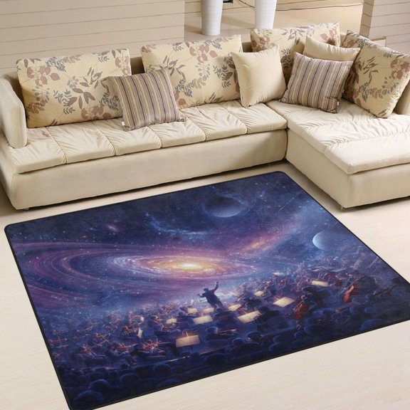 Area Rug Indoor 80"x58"in Non-Slip Wear Resistant Floor Mats Soft Large Carpets for Living Room Bedroom Home Decor Star Performances