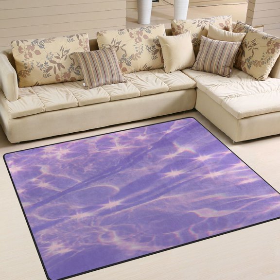 Area Rug Indoor 63"x48" Non-Slip Wear Resistant Floor Mats Soft Large Carpets for Living Room, Bedroom, Home Decor Washable Rug Shining Ripple