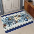 thumbnail image 1 of Area Rug Indoor Outdoor 47.2"x63", Navy Blue Christmas Absorbent Non Slip Accent Carpet, Poinsettia Xmas Ball Berry Winter Low Profile Floor Mat for Entryway Foyer Living Room Bedroom Mudroom Patio, 1 of 9