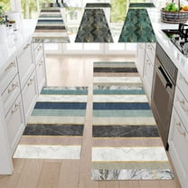 Area Rug Kitchen Mat 3pcs Kitchen Rugs Cushioned Kitchen Mats For Floor Non Slip Standing Desk MatWaterproofing Kitchen Rug Set Machine Washable For Kitche Floor Office for Home Decor