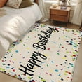 thumbnail image 1 of Area Rug for Living Room, Beige Birthday Non-Slip Indoor Large Carpet for Bedroom/Dining Room, Colorful Confetti Ribbons Polka Dots Classroom Washable Low-Profile Floor Mat Runner Rugs - 2.7 x 5 Ft, 1 of 7