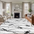 thumbnail image 1 of Area Rug for Living Room, Black Branches Birds Non-Slip Indoor Large Carpet for Bedroom/Dining Room, Modern Abstract Forest Silhouettes Washable Low-Profile Rectangle Floor Runner Rugs - 6 x 9 Ft, 1 of 7