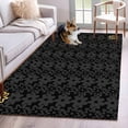 thumbnail image 1 of Area Rug for Living Room, Black Golden Floral Non-Slip Indoor Large Carpet for Bedroom/Dining Room, Modern Abstract Art Spring Flowers Washable Low-Profile Rectangle Floor Runner Rugs - 4 x 6 Ft, 1 of 8