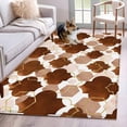 thumbnail image 1 of Area Rug for Living Room, Brown Geometric Moroccan Non-Slip Indoor Large Carpet for Bedroom/Dining Room, Abstract Art Coffee Ombre Modern Washable Low-Profile Floor Mat Runner Rugs - 3 x 5 Ft, 1 of 8