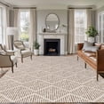 thumbnail image 1 of Area Rug for Living Room, Brown Non-Slip Indoor Large Carpet for Bedroom/Dining Room, Modern Abstract Art Farmhouse Washable Low-Profile Rectangle Floor Runner Rugs - 5 x 7 Ft, 1 of 7