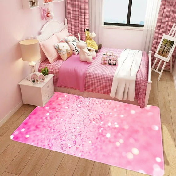 Area Rug Living Room Carpet for Girls Kids Bedroom Bedside Anti-Slip Colorful Large Area Rugs Room