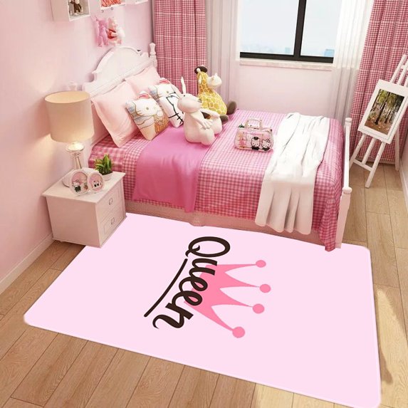 Area Rug Living Room Carpet for Girls Kids Bedroom Bedside Anti-Slip Colorful Large Area Rugs Room