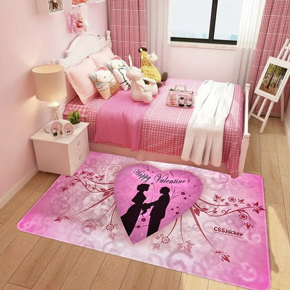 Area Rug Living Room Carpet for Girls Kids Bedroom Bedside Anti-Slip Colorful Large Area Rugs Room