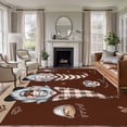 thumbnail image 1 of Area Rug for Living Room, Coffee Gnomes Non-Slip Indoor Large Carpet for Bedroom/Dining Room, Coffee Beans Cups Brown Washable Low-Profile Rectangle Floor Runner Rugs - 5 x 7 Ft, 1 of 7