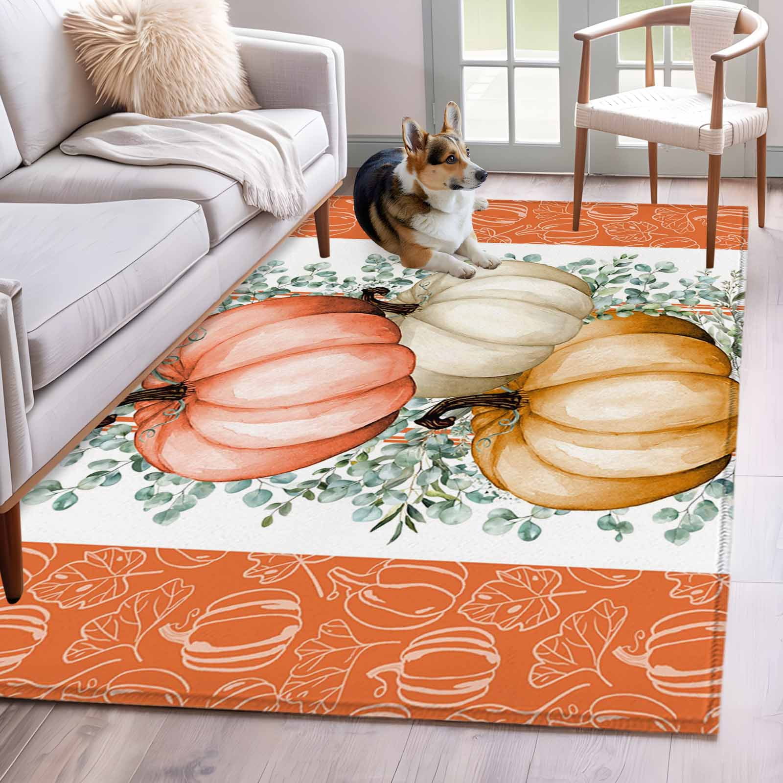 Area Rug for Living Room, Fall Non-Slip Indoor Large Carpet for Bedroom ...