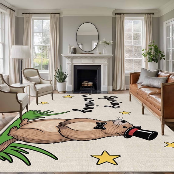 Area Rug for Living Room, Groundhog Day Non-Slip Indoor Large Carpet ...