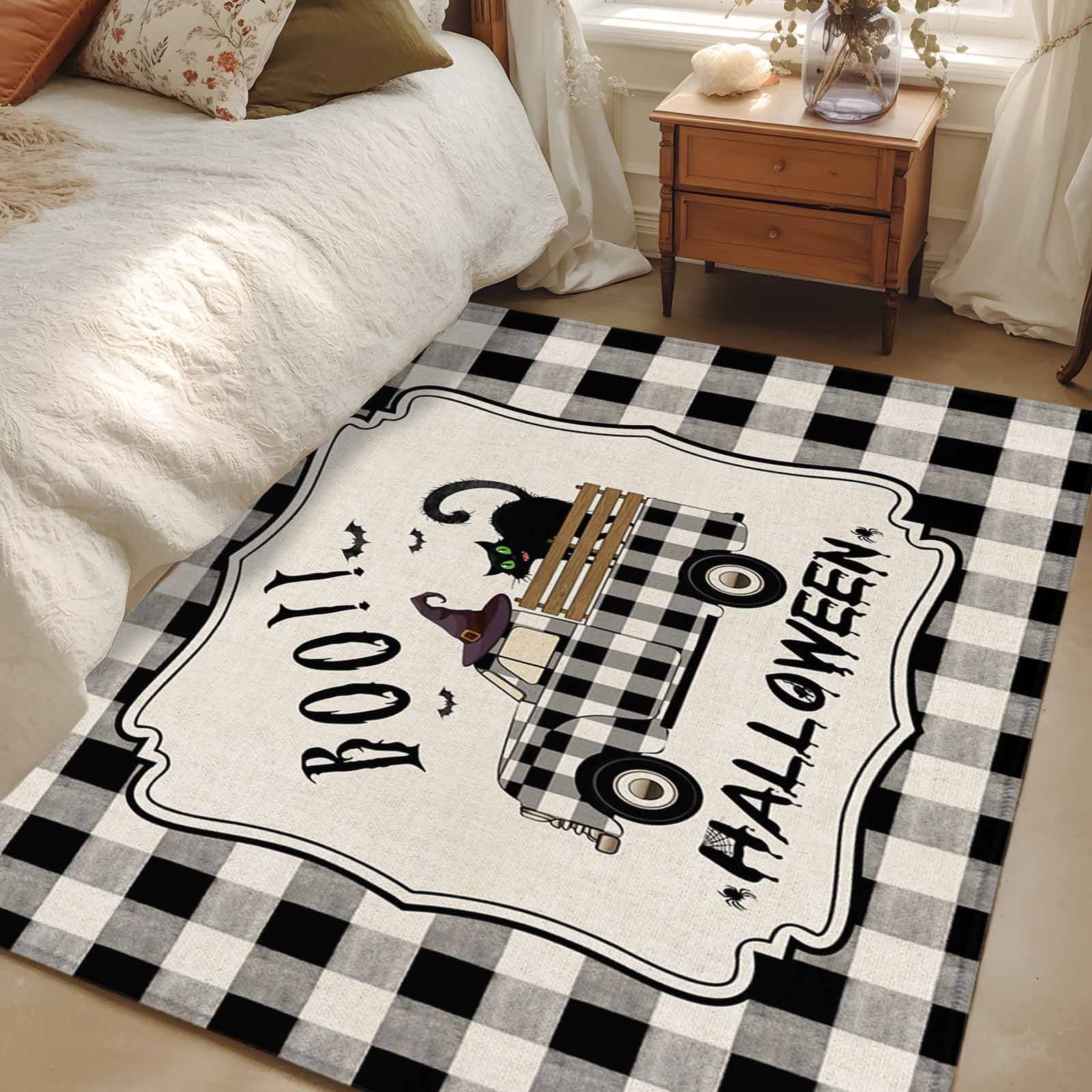Area Rug for Living Room, Halloween Non-Slip Indoor Large Carpet for ...