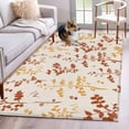 thumbnail image 1 of Area Rug for Living Room, Orange Yellow Botanical Non-Slip Indoor Large Carpet for Bedroom/Dining Room, Rustic Country Spring Floral Summer Leaf Washable Floor Mat Runner Rugs - 2.7 x 5 Ft, 1 of 8