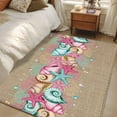 thumbnail image 1 of Area Rug for Living Room, Pink Starfish Abstract Non-Slip Indoor Large Carpet for Bedroom/Dining Room, Ocean Conch Coastal Coral Washable Low-Profile Rectangle Floor Mat Runner Rugs - 3 x 5 Ft, 1 of 7