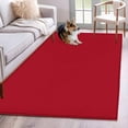 thumbnail image 1 of Area Rug for Living Room, Pure Red Non-Slip Indoor Large Carpet for Bedroom/Dining Room, Simple Solid Color Washable Low-Profile Rectangle Floor Mat Runner Rugs - 2.7 x 5 Ft, 1 of 8