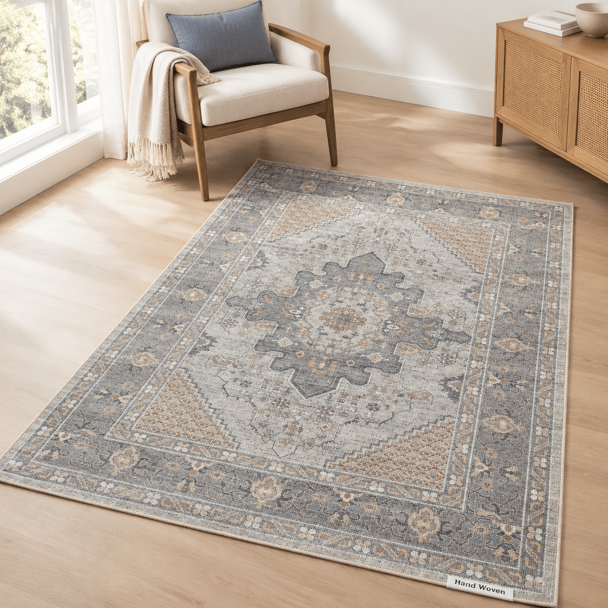 Area Rug Living Room Rugs - 3x5 Washable Vintoriental Distressed ...