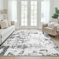 thumbnail image 1 of Area Rug Living Room Rugs,5x7 Washable Large Abstract Modern Soft Stain Resistant Indoor Floor Non Slip Accent Carpet for Bedroom Nursery Playroom Dining Room Office Dorm Home House,Grey, 1 of 8
