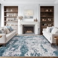 thumbnail image 1 of Area Rug Living Room Rugs,8x10 Washable Large Abstract Modern Soft Stain Resistant Indoor Floor Non Slip Accent Carpet for Bedroom Nursery Playroom Dining Room Office Dorm Home House,Light Blue, 1 of 8
