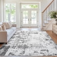 thumbnail image 1 of Area Rug Living Room Rugs,8x10 Washable Large Abstract Modern Soft Stain Resistant Indoor Floor Non Slip Accent Carpet for Bedroom Nursery Playroom Dining Room Office Dorm Home House,Grey, 1 of 8