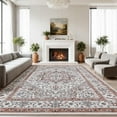 thumbnail image 1 of 5'x7' Area Rugs for Living Room Washable, Large Vintage Boho Non Slip Rug- Oriental Traditional Farmhouse Carpet for Bedrooms Dining Room, Living Room, Office, Home Decor, 1 of 10