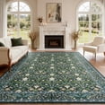 thumbnail image 1 of 6x9 Area Rugs for Living Room, Washable Area Rugs with Non-Slip Backing, Boho Floral Vintage Carpets Low Pile for Dining Room, Bedroom, Home Office, Indoor, Nursery, Apartment., 1 of 10