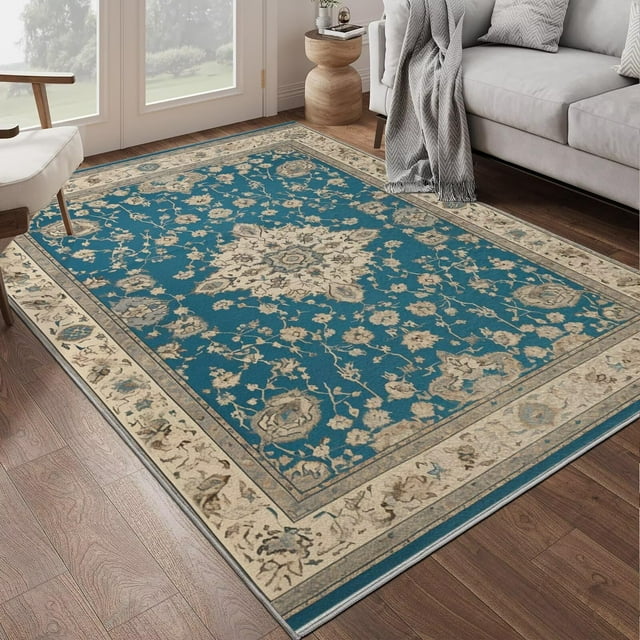 Area Rug Living Room Rugs Moroccan Farmhouse Neutral Stain Resistant