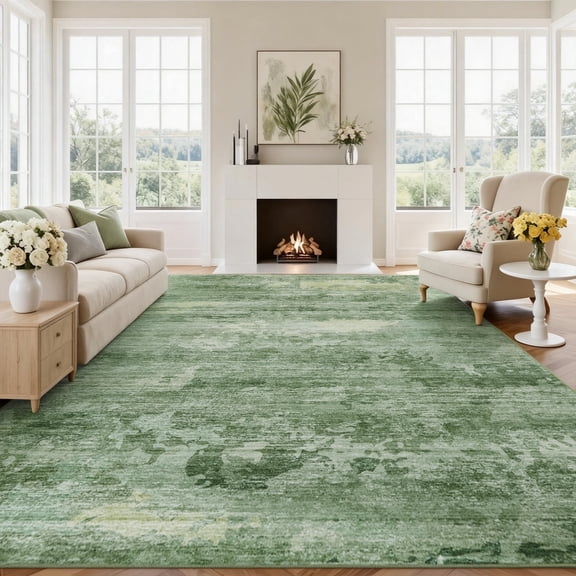 8x10 Area Rugs for Living Room- Modern Abstract Area Rugs Machine Washable Rugs,Non-Slip Soft Neutral Farmhouse Carpet Rugs for Bedroom Dining Room Home Office