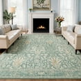 thumbnail image 1 of 8x10 Area Rugs for Living Room, Washable Area Rugs with Non-Slip Backing, Boho Floral Vintage Carpets Low Pile for Dining Room, Bedroom, Home Office, Indoor, Nursery, Apartment., 1 of 11