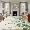 thumbnail image 1 of Area Rug for Living Room, Sage Green Eucalyptus Non-Slip Indoor Large Carpet for Bedroom/Dining Room, Farmhouse Weeping Leaves Linen Washable Low-Profile Rectangle Floor Runner Rugs - 5 x 7 Ft, 1 of 8