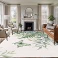 thumbnail image 1 of Area Rug for Living Room, Spring Eucalyptus Non-Slip Indoor Large Carpet for Bedroom/Dining Room, Garden Botanical Leaves Butterflies Washable Low-Profile Rectangle Floor Runner Rugs - 6 x 9 Ft, 1 of 8