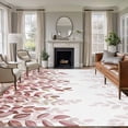thumbnail image 1 of Area Rug for Living Room, Spring Reddish Brown Eucalyptus Non-Slip Indoor Large Carpet for Bedroom/Dining Room, Botanical Leaf Country Washable Low-Profile Rectangle Floor Runner Rugs - 6 x 9 Ft, 1 of 7