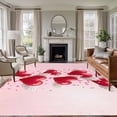 thumbnail image 1 of Area Rug for Living Room, Valentine's Day Non-Slip Indoor Ex Large Carpet for Bedroom/Dining Room, Romantic Red Love Hearts Cute Washable Low-Profile Rectangle Floor Runner Rugs - 8 x 10 Ft, 1 of 8