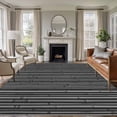 thumbnail image 1 of Area Rug for Living Room, Vintage Black Non-Slip Indoor Large Carpet for Bedroom/Dining Room, Country Farmhouse Plants Tree Pattern Washable Low-Profile Rectangle Floor Runner Rugs - 6 x 9 Ft, 1 of 8