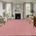 thumbnail image 1 of Area Rug for Living Room, Vintage Peach Pink Non-Slip Indoor Large Carpet for Bedroom/Dining Room, Farmhouse Retro Solid Color Linen Texture Washable Low-Profile Floor Runner Rugs - 5 x 7 Ft, 1 of 7