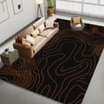thumbnail image 1 of Area Rug For Living Room, Washable Simple Style Terrain Line Printed Rug, Black Rectangle Rugs Non-Slip Carpet For Kitchen, Bedroom, Office, Dining Room Decorative Carpe, 1 of 7