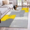 thumbnail image 1 of Area Rug for Living Room, Yellow Grey Non-Slip Indoor Large Carpet for Bedroom/Dining Room, Abstract Geometric Oil Painting Vintage Gradient Washable Rectangle Floor Runner Rugs - 4 x 6 Ft, 1 of 8