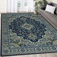 thumbnail image 1 of Area Rug, Low Pile Distressed Carpet Vintage Non Slip Persian Area Rug Entryway Doormat, 1 of 7