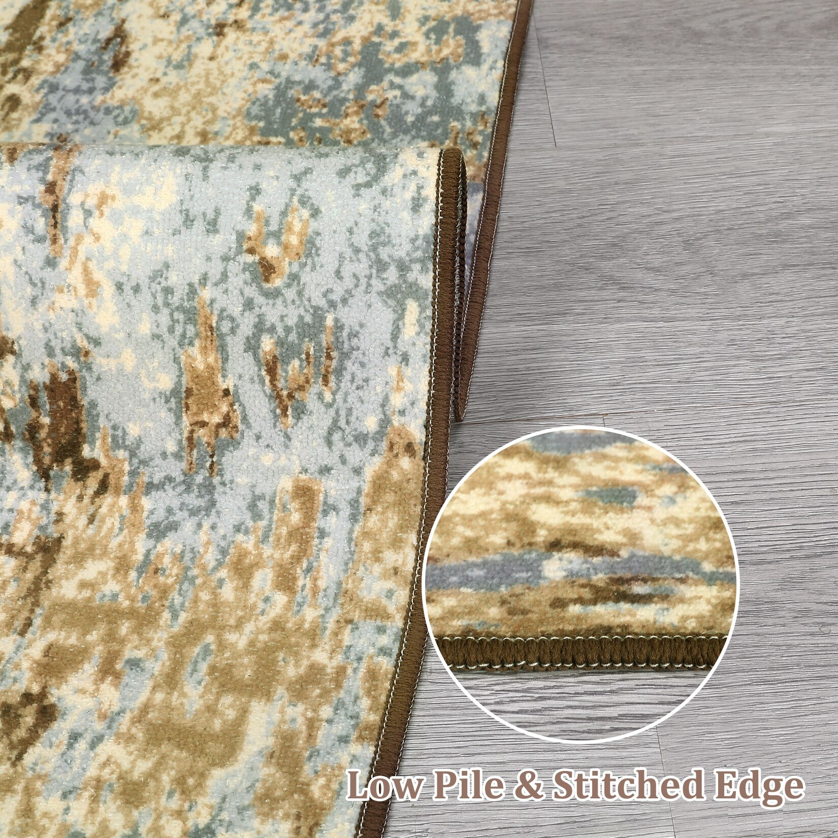 Area Rug Modern Abstract Washable Living Room Rug Indoor Accent Rug