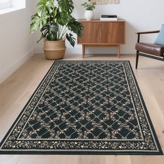 Area Rug Modern Floral Geometric Washable Carpet